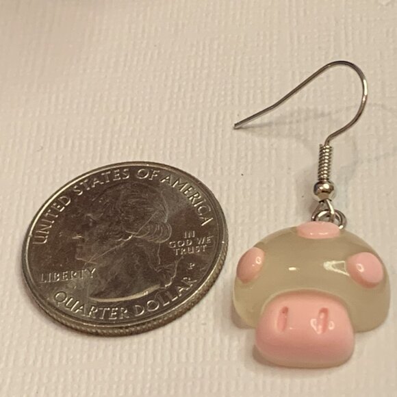 Mushroom Earring, Mario Earring, Funny Food Earring, Anime Earring, Gift Idea - Picture 5 of 5